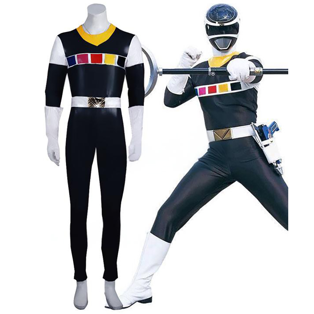 Power Rangers In Space Black Space Ranger Cosplay Costume